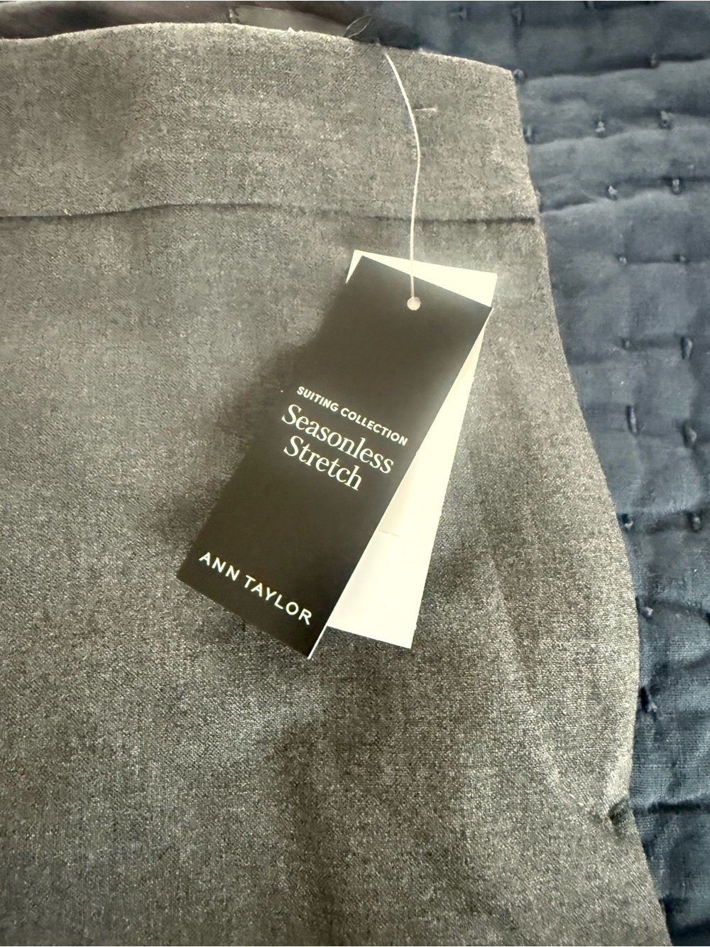 Ann Taylor Gray tapered pant— Seasonless Stretch Suiting Collection